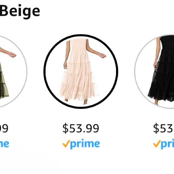 PRETTYGARDEN Summer Casual Sleeveless Smocked Ruffle Tulle Flowy dress - Picture 3 of 5